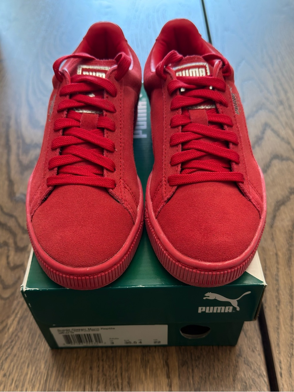 Puma Suede Classic Mono Gold PS 'Red' 381571-01 Size 3 Kids